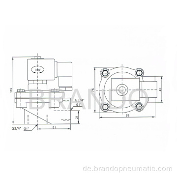 3/4 Zoll Asco SCG353A043 weiße Membran-Ventil